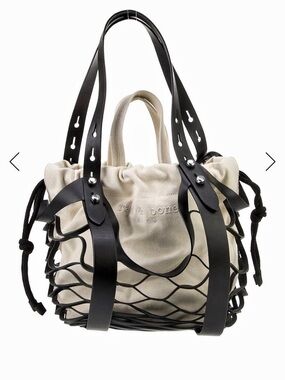 Rag & Bone Leather-Trim Mesh Tote CANVAS POUCH NOT INCLUDED